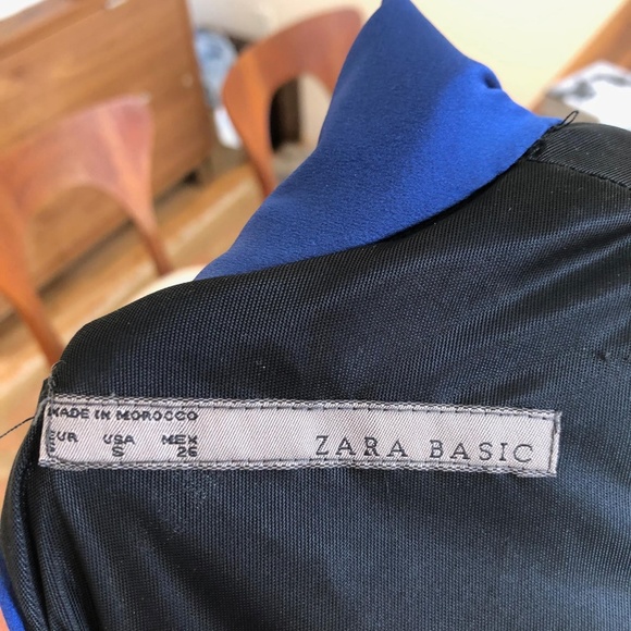 ZARA Cobalt Blue High Neck Dress - Picture 3 of 3